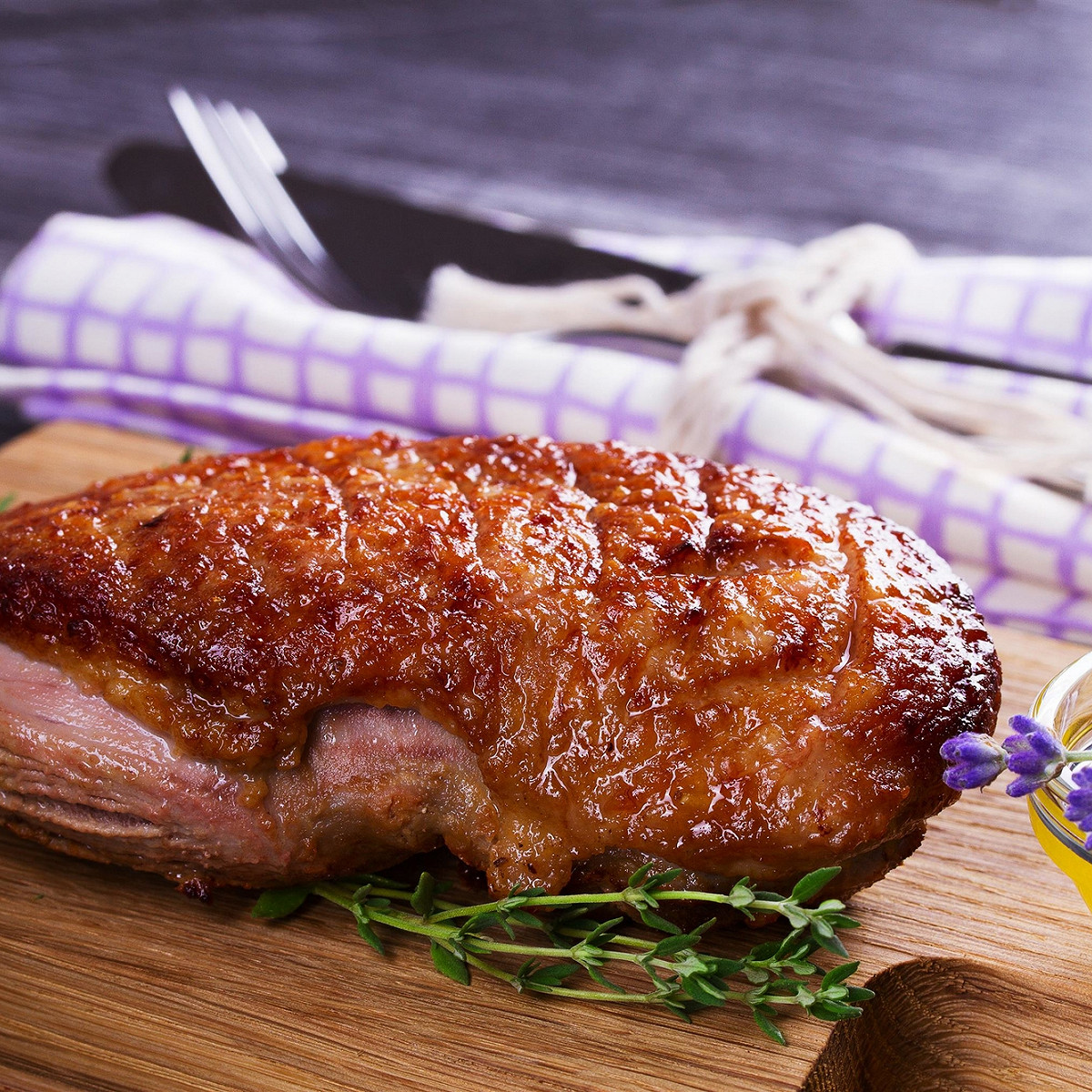 Aiguillettes de canard au miel