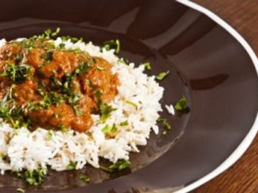 Agneau sauce masalé et son riz