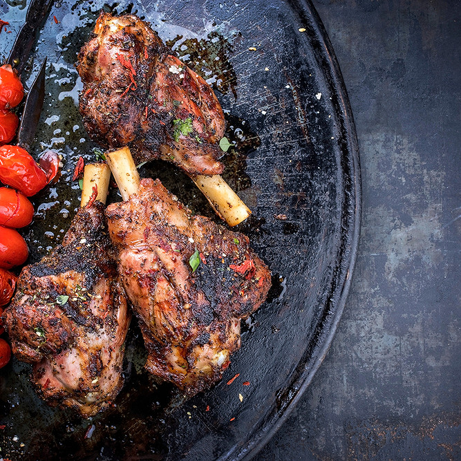 Agneau roti aux épices