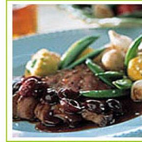 Aiguillettes de canard aux cerises