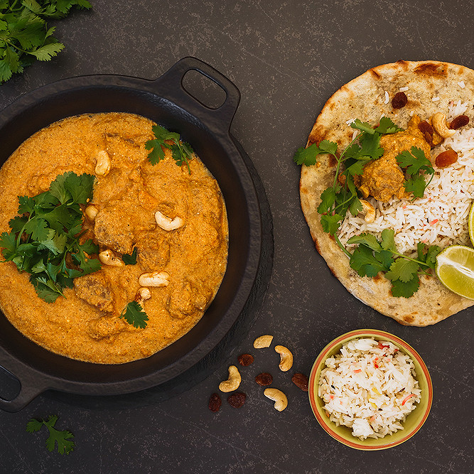 Agneau korma aux noix de cajou