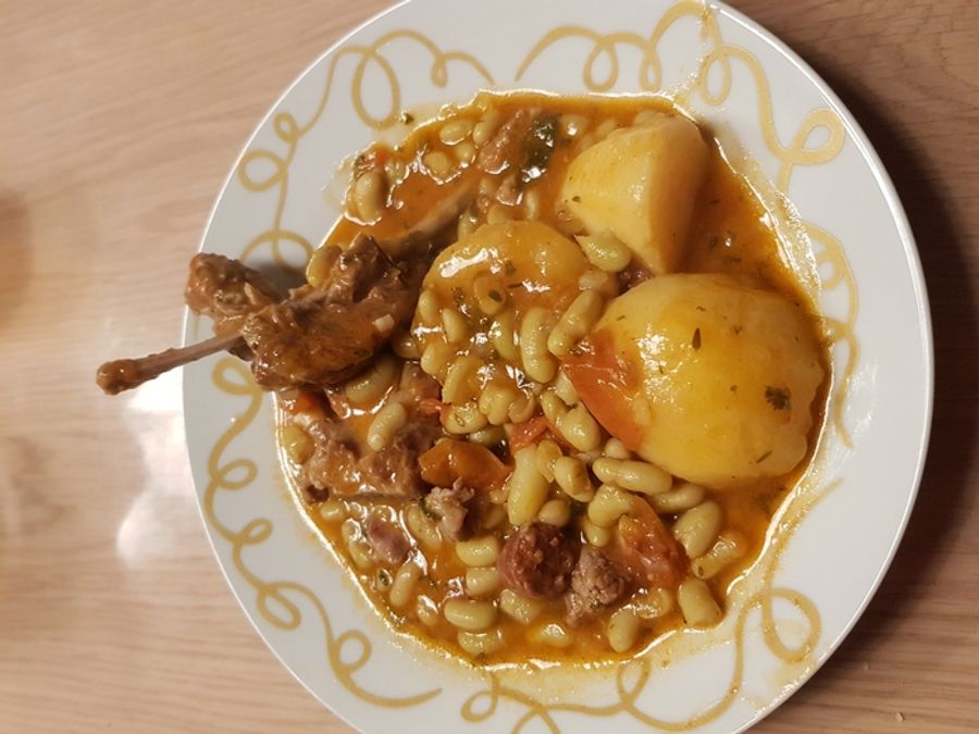 Agneau et merguez mijotés