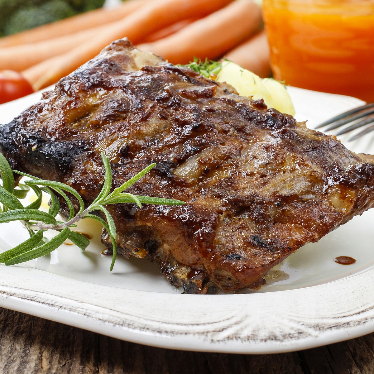 Agneau au miel et au romarin
