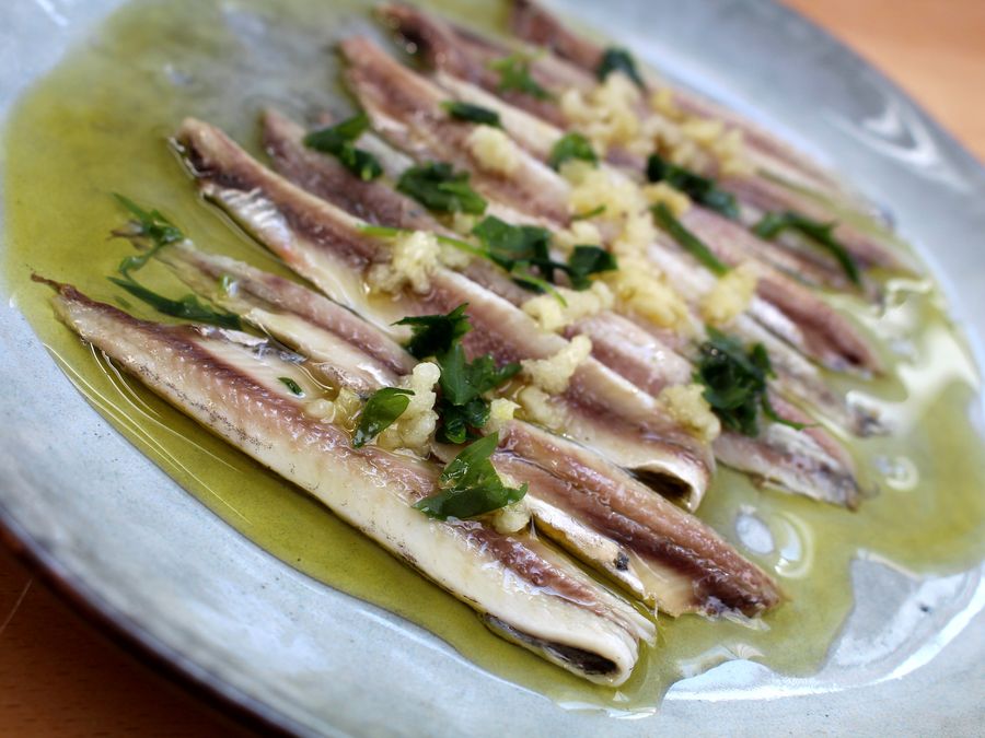 Acciughe marinate (anchois marinés)